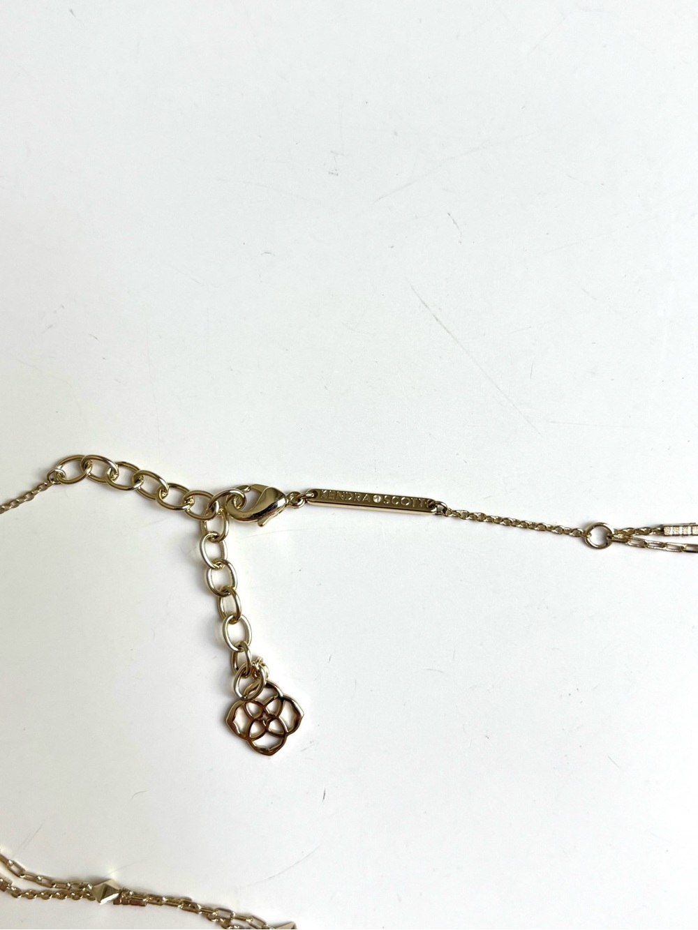 Kendra Scott Light Gold Multi Layered Studded Necklace - Picture 4 of 4